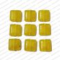ECMGLBEAD280-14mm-x-14mm-Sunshine-Yellow-Transparent-Square-Shape-Shiny-Glass-Beads