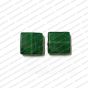 ECMGLBEAD284-15mm-x-15mm-Forest-Green-Transparent-Square-Shape-Shiny-Glass-Beads V1