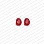 ECMGLBEAD29-8mm-x-10mm-Red-Maroon-Texture-Corn-Shape-Shiny-Glass-Beads V1