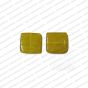 ECMGLBEAD293-20mm-x-20mm-Sunshine-Yellow-Transparent-Square-Shape-Shiny-Glass-Beads V1