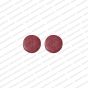 ECMGLBEAD294-18mm-Dia-Maroon-Transparent-Round-Flat-Shape-Shiny-Glass-Beads V1