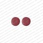 ECMGLBEAD294-18mm-Dia-Maroon-Transparent-Round-Flat-Shape-Shiny-Glass-Beads V1