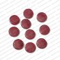 ECMGLBEAD294-18mm-Dia-Maroon-Transparent-Round-Flat-Shape-Shiny-Glass-Beads