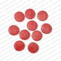 ECMGLBEAD295-18mm-Dia-Cherry-Red-Transparent-Round-Flat-Shape-Shiny-Glass-Beads