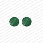 ECMGLBEAD298-18mm-Dia-Forest-Green-Transparent-Round-Flat-Shape-Shiny-Glass-Beads v1