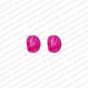 ECMGLBEAD31-8mm-x-10mm-Magenta-Pink-Texture-Corn-Shape-Shiny-Glass-Beads V1