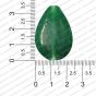 ECMGLBEAD317-24mm-x-35mm-Forest-Green-Transparent-Tear-Drop-Shape-Shiny-Glass-Beads RV