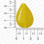 ECMGLBEAD319-24mm-x-35mm-Sunshine-Yellow-Transparent-Tear-Drop-Shape-Shiny-Glass-Beads RV