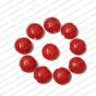 ECMGLBEAD321-16mm-Dia-Red-Transparent-Round-Shape-Shiny-Glass-Beads