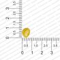 ECMGLBEAD33-8mm-x-10mm-Sunshine-Yellow-Texture-Corn-Shape-Shiny-Glass-Beads RV