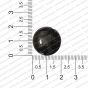 ECMGLBEAD331-20mm-Dia-Black-Transparent-Round-Shape-Shiny-Glass-Beads RV