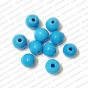 ECMGLBEAD337-14mm-Dia-Neon-Blue-Transparent-Round-Shape-Shiny-Glass-Beads