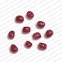 ECMGLBEAD34-8mm-x-10mm-Maroon-Texture-Corn-Shape-Shiny-Glass-Beads