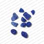 ECMGLBEAD345-Free-Size-Royal-Blue-Opaque-Triangle-Shape-Shiny-Marble-Chip-Glass-Beads