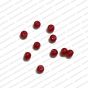 ECMGLBEAD37-3mm-Dia-Red-Transparent-Round-Shape-Shiny-Glass-Beads