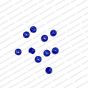 ECMGLBEAD55-4mm-Dia-Royal-Blue-Transparent-Round-Shape-Shiny-Glass-Beads