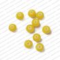 ECMGLBEAD70-8mm-Dia-Sunshine-Yellow-Transparent-Round-Shape-Shiny-Glass-Beads