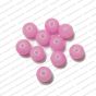 ECMGLBEAD73-8mm-Dia-Neon-Pink-Transparent-Round-Shape-Shiny-Glass-Beads