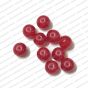 ECMGLBEAD77-8mm-Dia-Red-Transparent-Round-Shape-Shiny-Glass-Beads