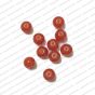 ECMGLBEAD78-8mm-Dia-Cherry-Red-Transparent-Round-Shape-Shiny-Glass-Beads