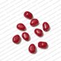 ECMGLBEAD8-8mm-x-12mm-Maroon-Transparent-Corn-Shape-Shiny-Glass-Beads