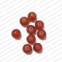 ECMGLBEAD83-10mm-Dia-Cherry-Red-Transparent-Round-Shape-Shiny-Glass-Beads
