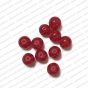 ECMGLBEAD85-10mm-Dia-Red-Transparent-Round-Shape-Shiny-Glass-Beads