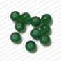 ECMGLBEAD88-10mm-Dia-Forest-Green-Transparent-Round-Shape-Shiny-Glass-Beads