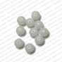 ECMGLBEAD91-10mm-Dia-White-Transparent-Round-Shape-Shiny-Glass-Beads