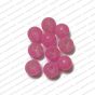 ECMGLBEAD92-12mm-Dia-Candy-Pink-Transparent-Round-Shape-Shiny-Glass-Beads