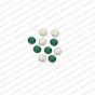 ECMK103-8mm-Dia-Round-Shape-Forest-Green-Color-Flat-Crystal-Kundans