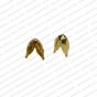 ECMMCAP18-9mm-x-13mm-Cone-Shape-Gold-Color-Shiny-Finish-Metal-Cap-4-Petal-Flower-Design-1 V2