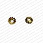 12mm Dia Round Shape Gold Color Pointed Crystal Kundans
