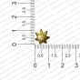 ECMMCAP7-11mm-Dia-Round-Shape-Gold-Color-Shiny-Finish-Metal-Cap-7-Petal-Flower-Design-1 RV