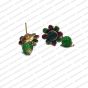 ECMPS10-Single-Layer-Round-Shape-Leaf-Green-and-Dark-Purple-Color-Pachi-Studs V1