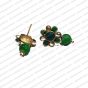 ECMPS8-Single-Layer-Round-Shape-Forest-Green-and-White-Color-Pachi-Studs V1