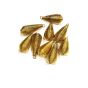 23mm x 10mm Gold Color Tear Drop Metal Spring Spacers Pack of 10 Pieces For Making Beautiful Handmade Jewellery/For Making Beautiful Crafts