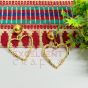 Ball Stud Heart Shape Texture Earring Bezels - (1Pair) 