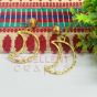Ball Stud Half Moon Shape Texture Earring Bezels - (1Pair) 