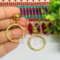 8mm Ball Stud with Round Texture Earring Bezels – Gold (1 Pair) for Resin Art & Jewellery Making