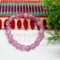 Purple Color 8mm Crackle Bead Bracelet 