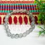 Grey 8mm Crackle Bead Bracelet 