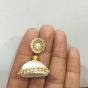 White Color Shiny Finish Silk Thread Earring for Girls/Women 