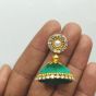 Forest Green Color Shiny Finish Silk Thread Earring for Girls/Women 