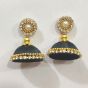 Round Shape Metal Antique Finish Flower Gold Color Stud Design 5