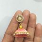 Light Peach Color Shiny Finish Silk Thread Earring for Girls/Women 