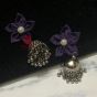 Dark Purple Color Kusum Earrings