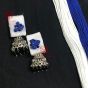 Royal Blue Color Knot Designer Earrings 