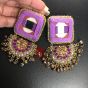 Purple Parat Earrings 