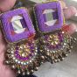 Purple Parat Earrings 